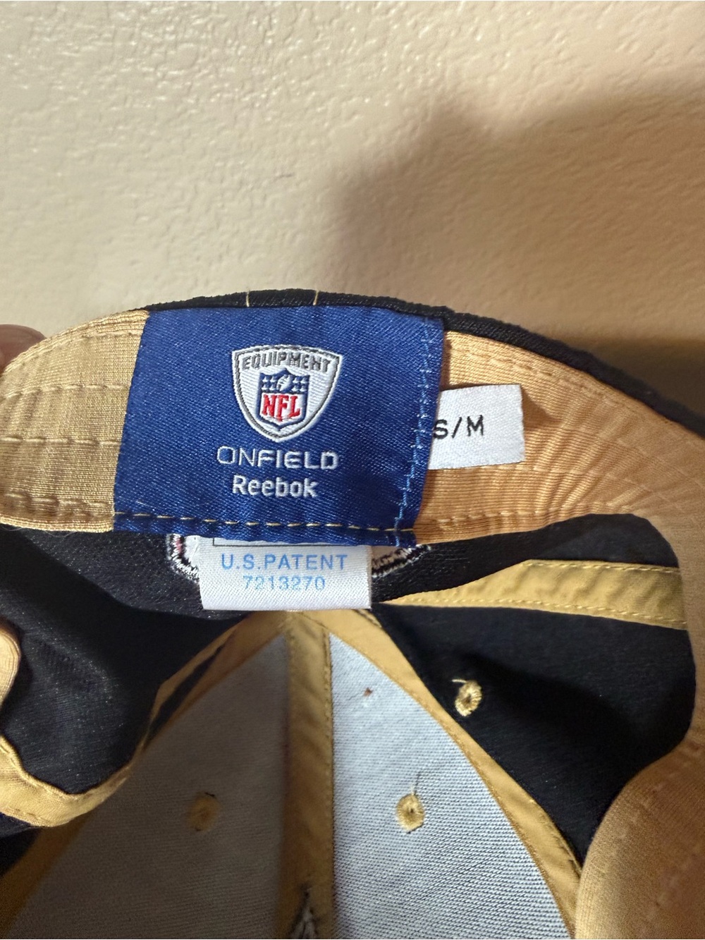 Reebok NFL On Field New Orleans Saints Flex Fit Hat S/M - Picture 4 of 4